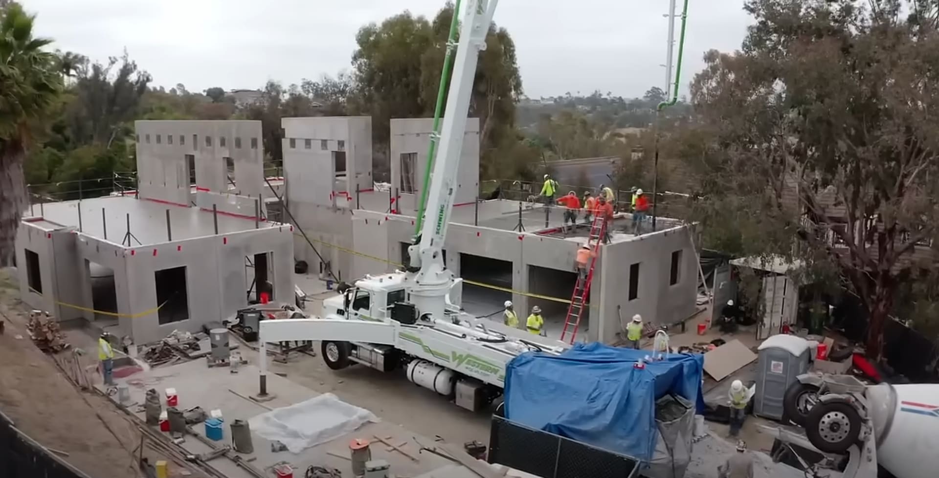 NileBuilt panels being erected on construction site